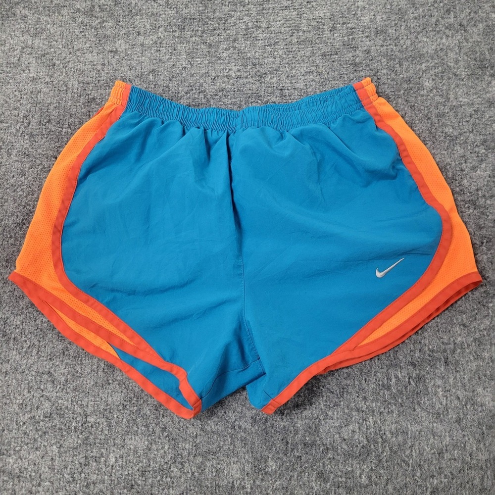 Nike Shorts Womens Size XS Blue Dri-Fit Running Athletic Mesh Trim Performance